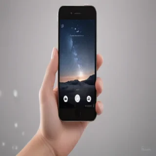 hand holding a phone