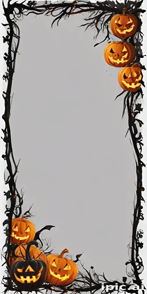 halloween border transparent