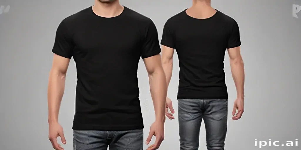 black t shirt mockup