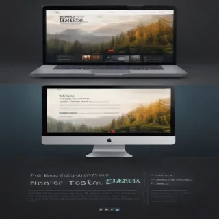 computer website mockup