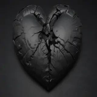 black broken heart