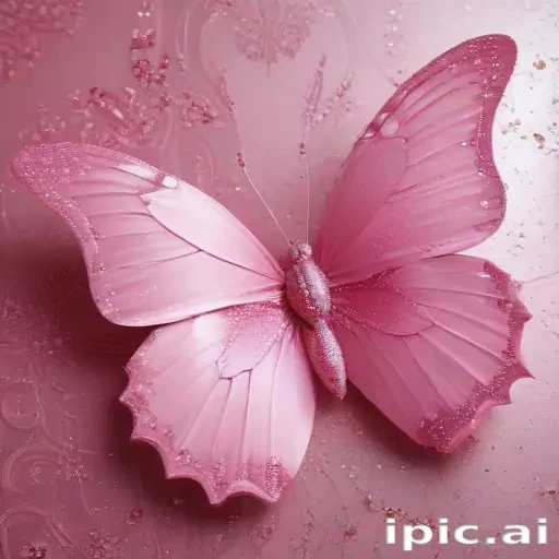 glitter pink butterfly wallpaper