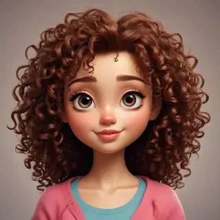 cartoon characters with curly hair