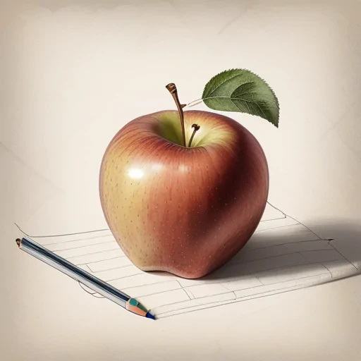drawing of apple