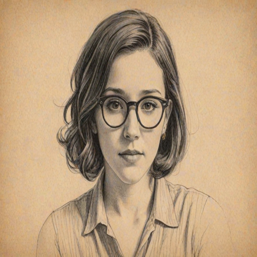 Enticing Shannon Woodward, pencil sketch, portrait of Captivating woman 1932s in glasses, hair style beatnik, outline, clear lines, fine lines, 8k
