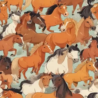 horses cartoon