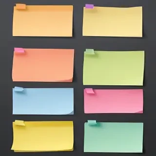 sticky note with transparent background