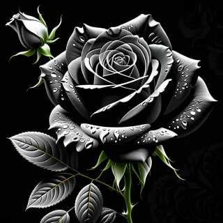 rose wallpaper black