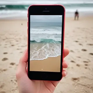 beach iphone