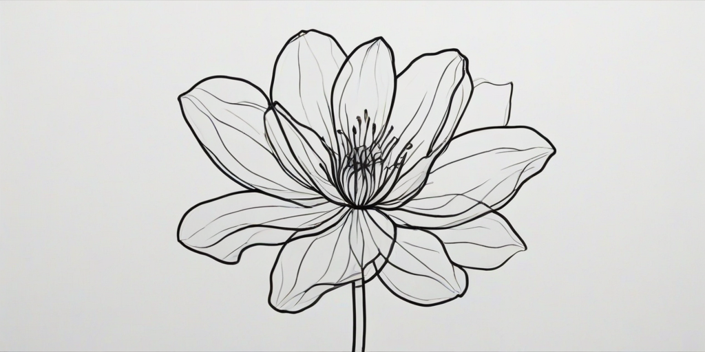 transparent flower outline