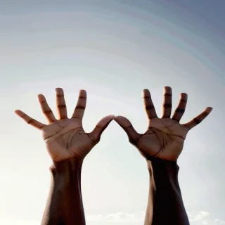 hands reaching