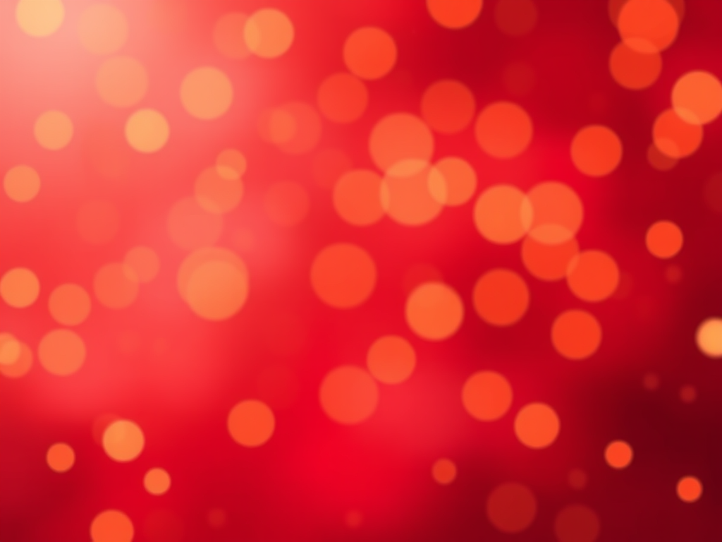 Generate an image featuring a soft, blurred background with a rich red hue. Include glowing golden particles scattered throughout, creating a warm and festive atmosphere. The overall effect should be dreamy and inviting, perfect for a celebratory theme.