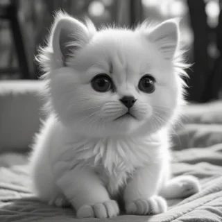 black and white cute