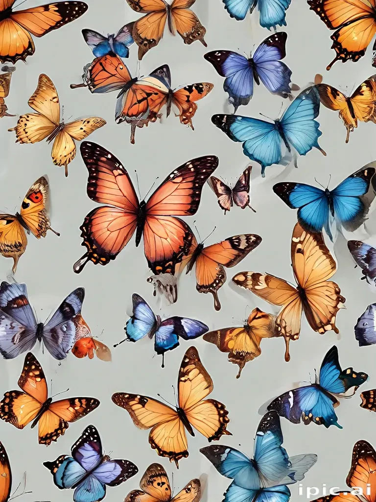 butterflies transparent background