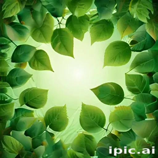 background with green leaves