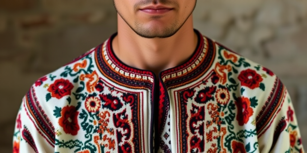 Face, shoulders, chest covered in openwork Circassian embroidery. Raw, unedited image.