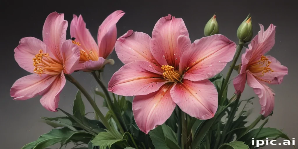 colored drawings of flowers
