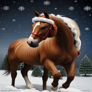 christmas horse background