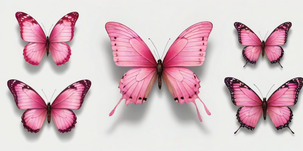 pink butterflies png