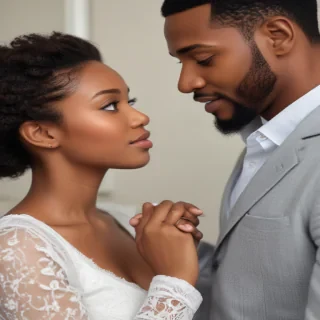 black couple holding hands
