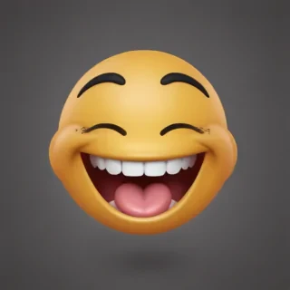 laugh emoji transparent background