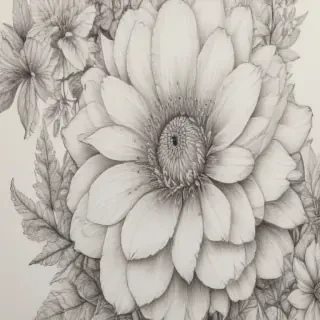 flower drawing aesthetic