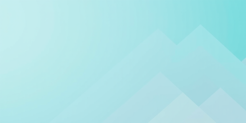 Create a smooth gradient background with overlapping chevron shapes in varying shades of turquoise, use a Canon EOS R5 with a 50mm f/1.2 lens, aperture set to f/2.8, ISO 100, and a soft focus effect for a modern aesthetic.