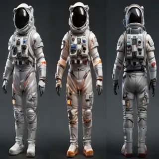 cartoon transparent astronaut suit