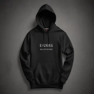black hoodie mockup