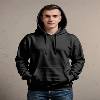 black hoodie mockup