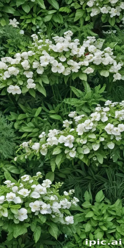 white and greenery background