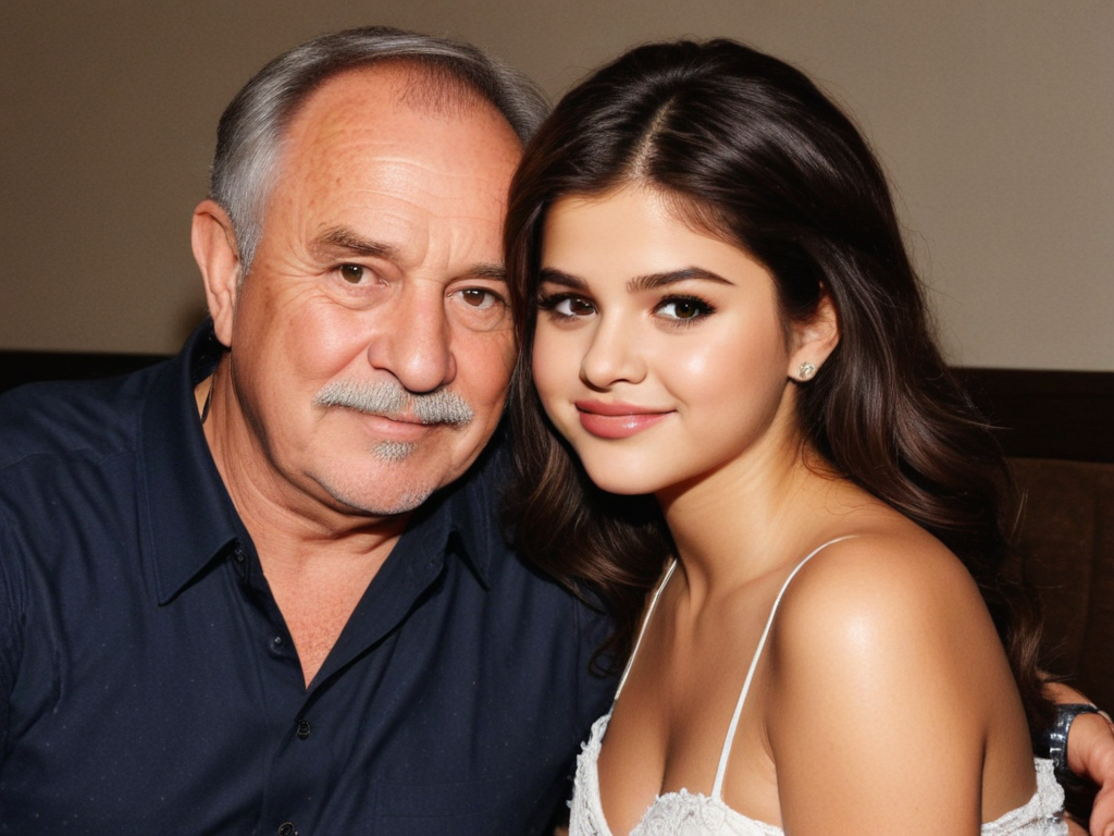 selena gomez with father