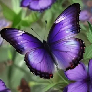 purple butterflies