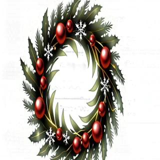transparent christmas wreath