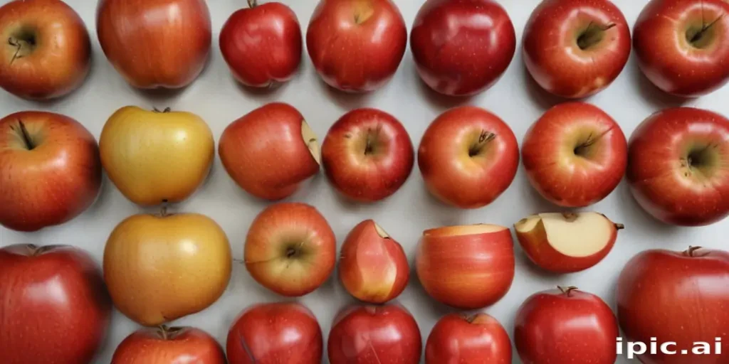 drawn apples