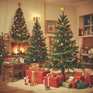 retro christmas image