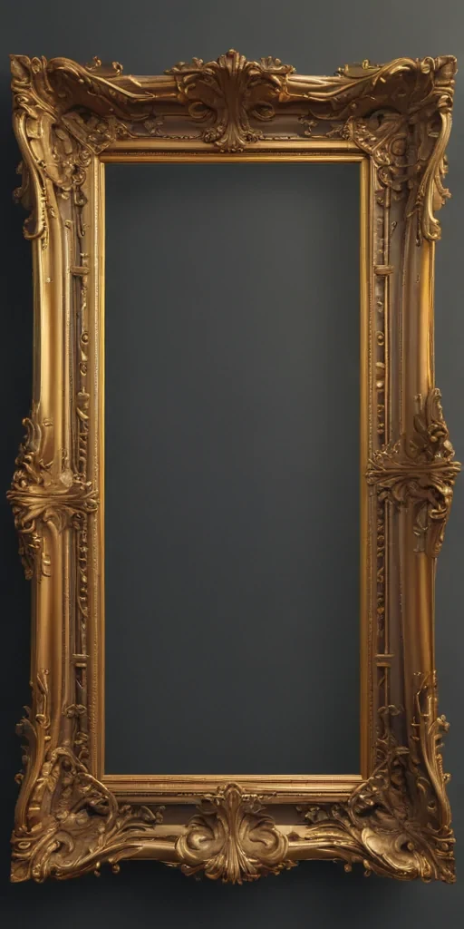 gold frame transparent background