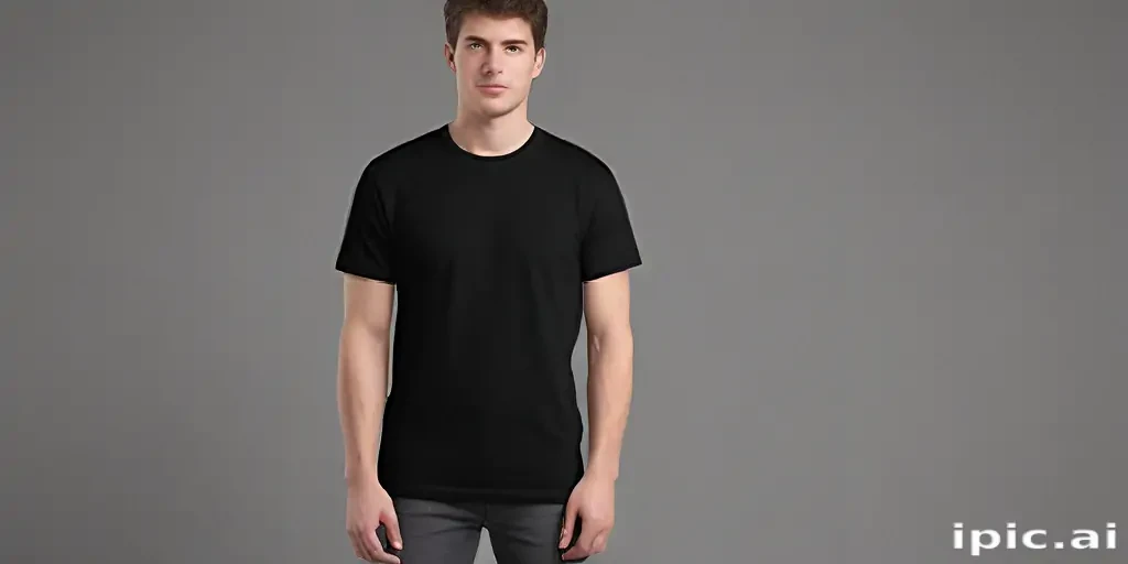 black t shirt mockup