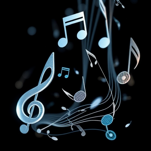 transparent music notes
