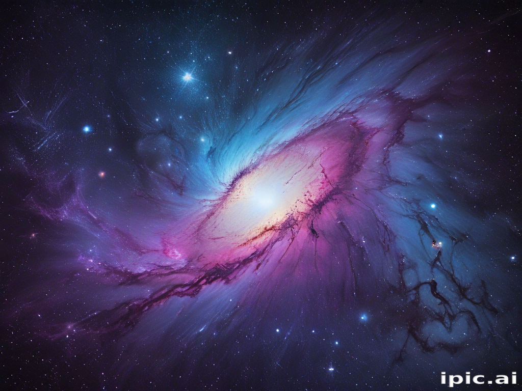 Stunning Cosmic Beauty: A Vibrant Galaxy Filled with Stars and Colorful ...
