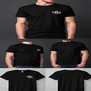 black tee mockup