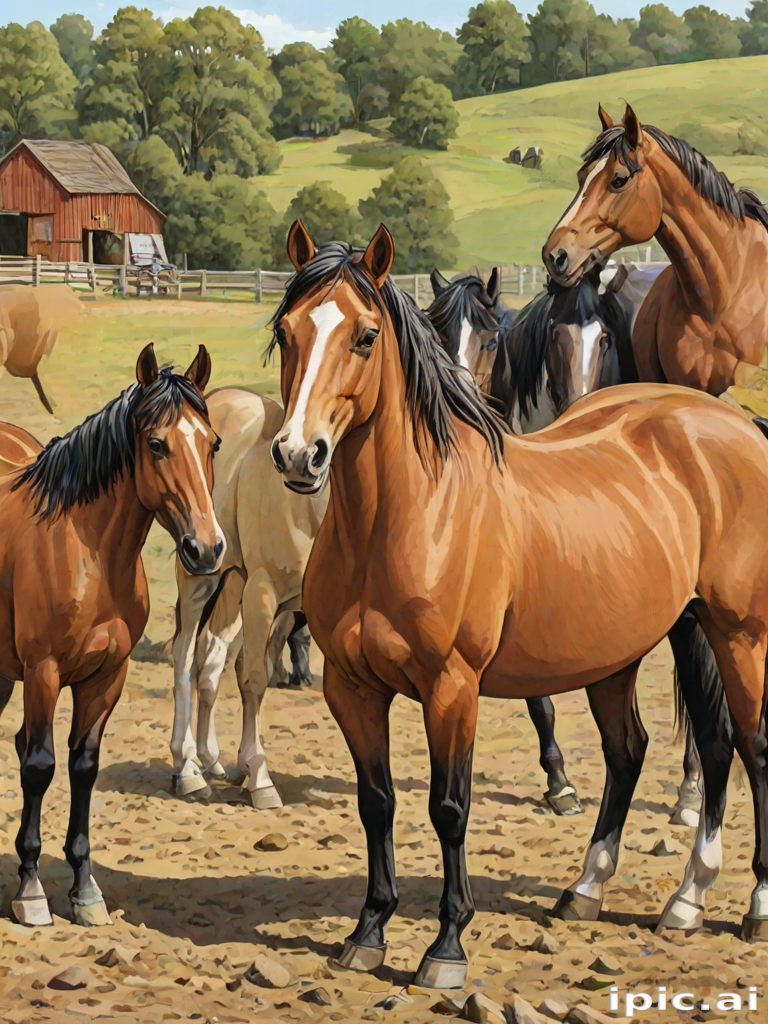 horses cartoon