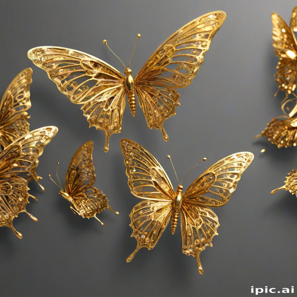 golden butterfly png