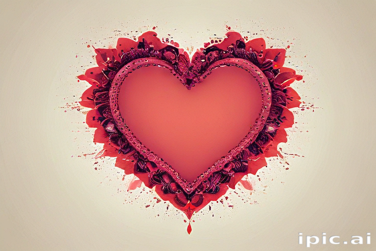 Beautifully Crafted Heart Design with Intricate Details and Vibrant Colors