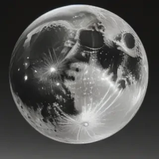 drawing of the moon