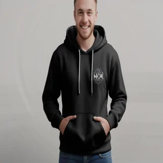black hoodie mockup