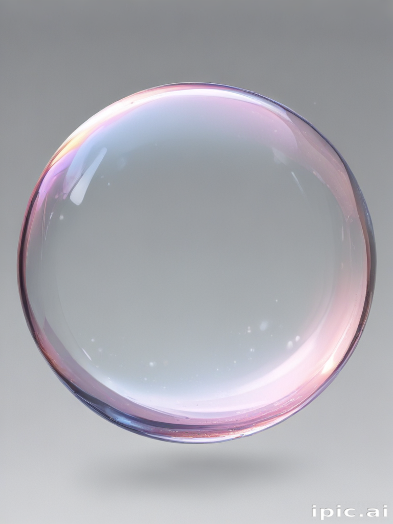 A Delicate, Colorful Soap Bubble Floating Gracefully Against a Soft ...