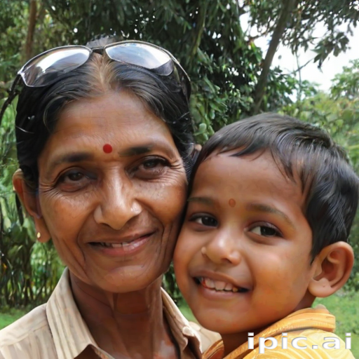 indian son with mom