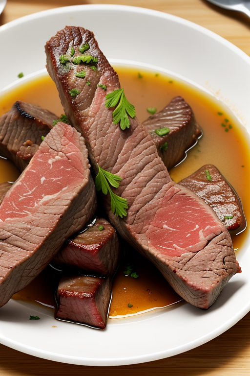 beef marrow bones with meat