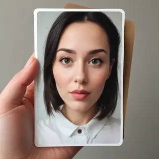 holding card
